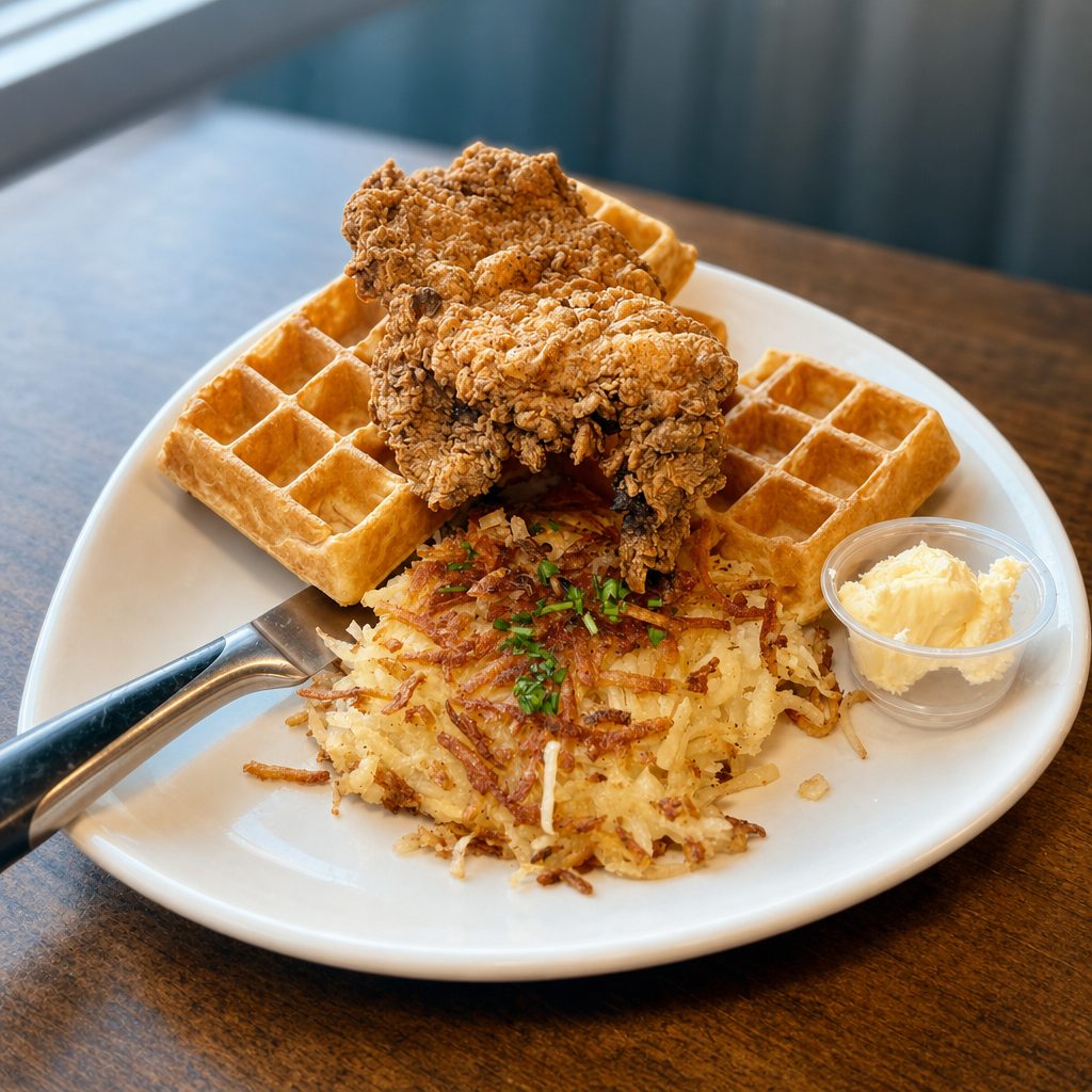 Chicken and Waffles.
