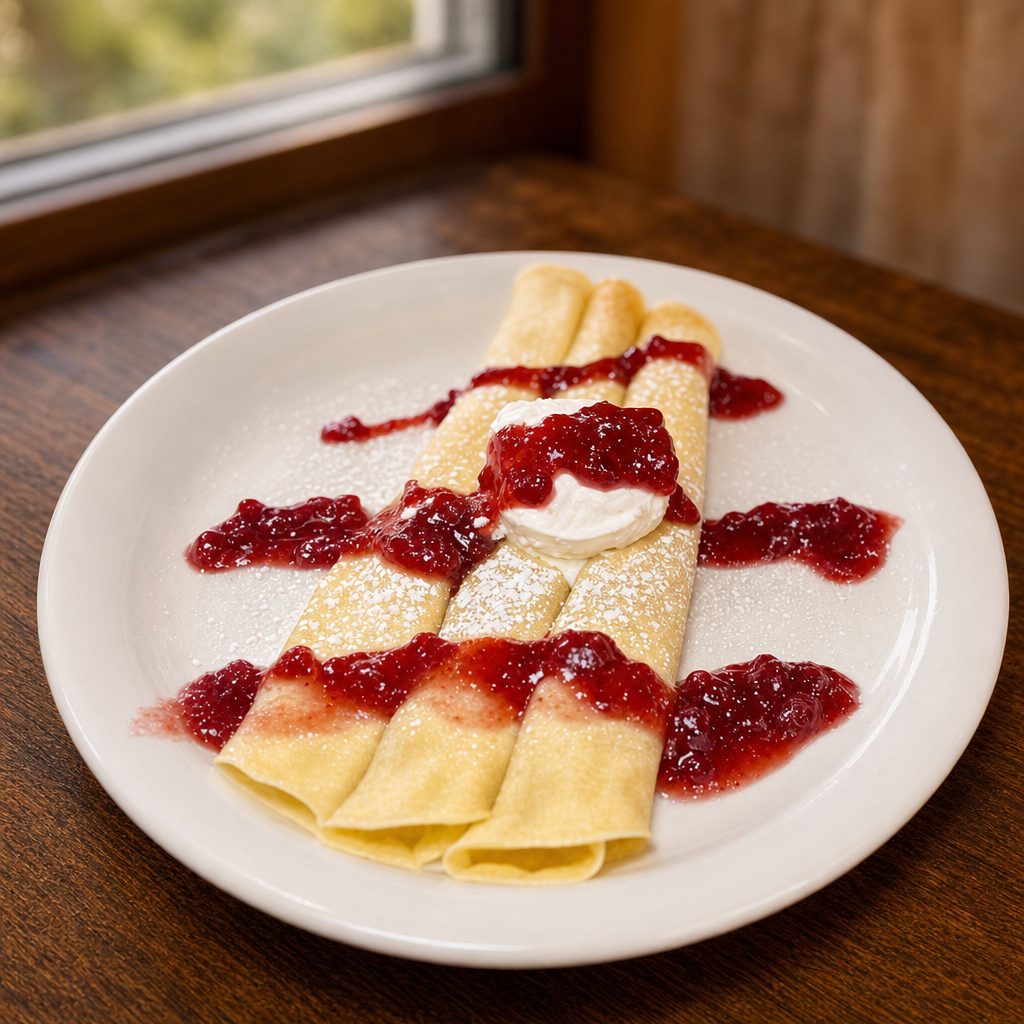 Lingonberry Crêpes.