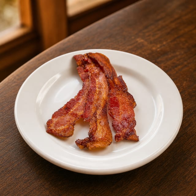 Three Bacon Strips.