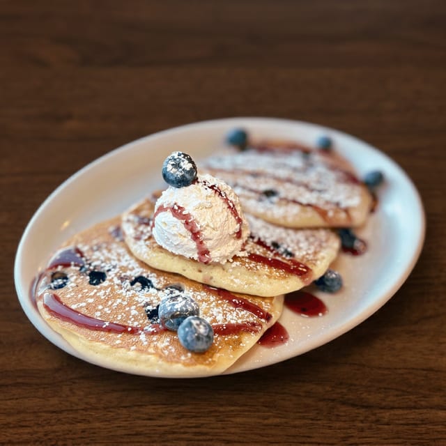 Blueberry Pancakes.