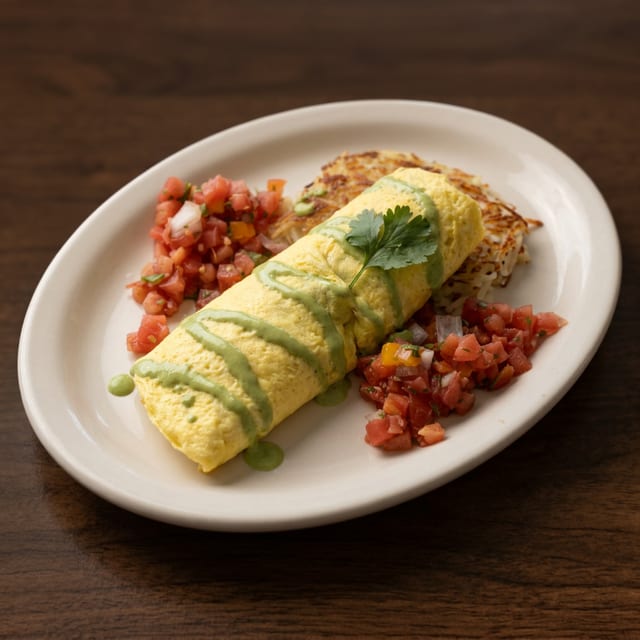 Green Chili Omelet.